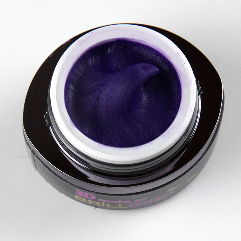 BrillBird - 3D Forming gel 9 (dark purple) sötét lila gyurmazselé -  3ml