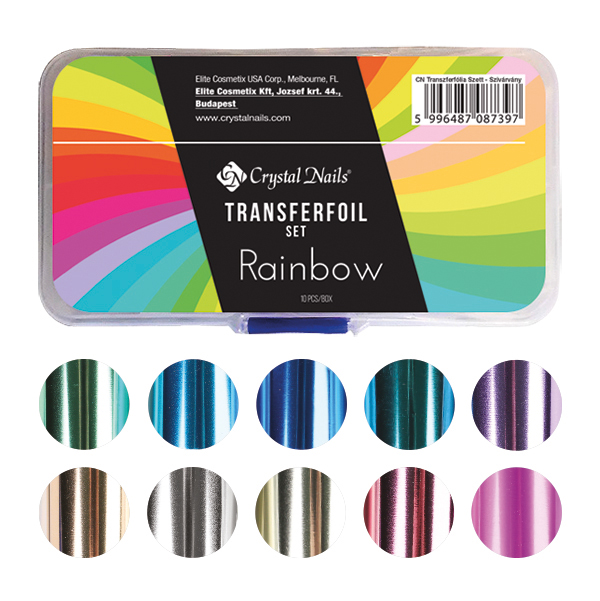 Crystal Nails - Transzferfólia Szett - Rainbow