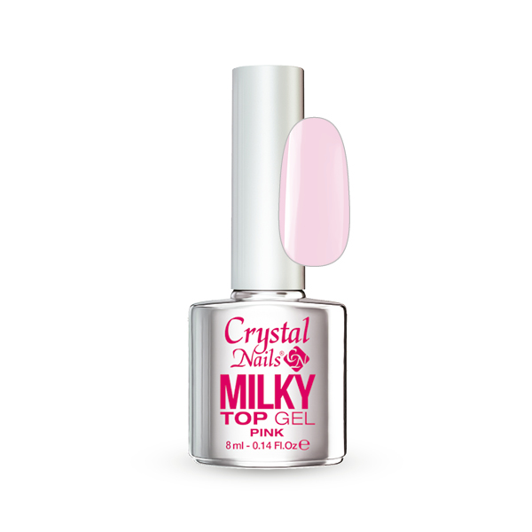 Crystal Nails - Milky Top Gel - Pink 8ml