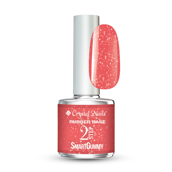 Crystal Nails - 2S SmartGummy Rubber base gel - Nr17 Sunshine Flamingo 8ml