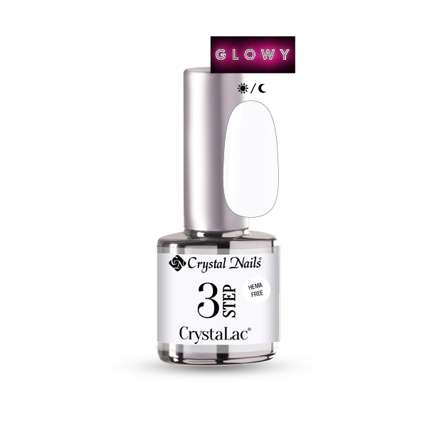 Crystal Nails - 3 STEP HEMA Free CrystaLac - Glowy White (4ml)