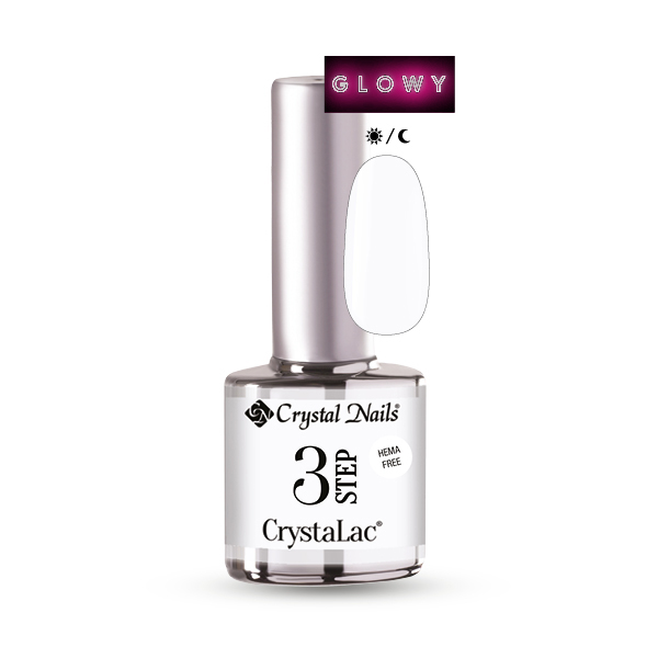 Crystal Nails - 3 STEP HEMA Free CrystaLac - Glowy White (8ml)