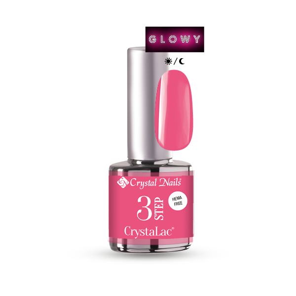 Crystal Nails - 3 STEP HEMA Free CrystaLac - HF3SG2 (4ml) - Glowy Pink