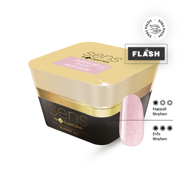 Sens by Crystal Nails - SENS Flash builder gel - Milky Rose 40ml