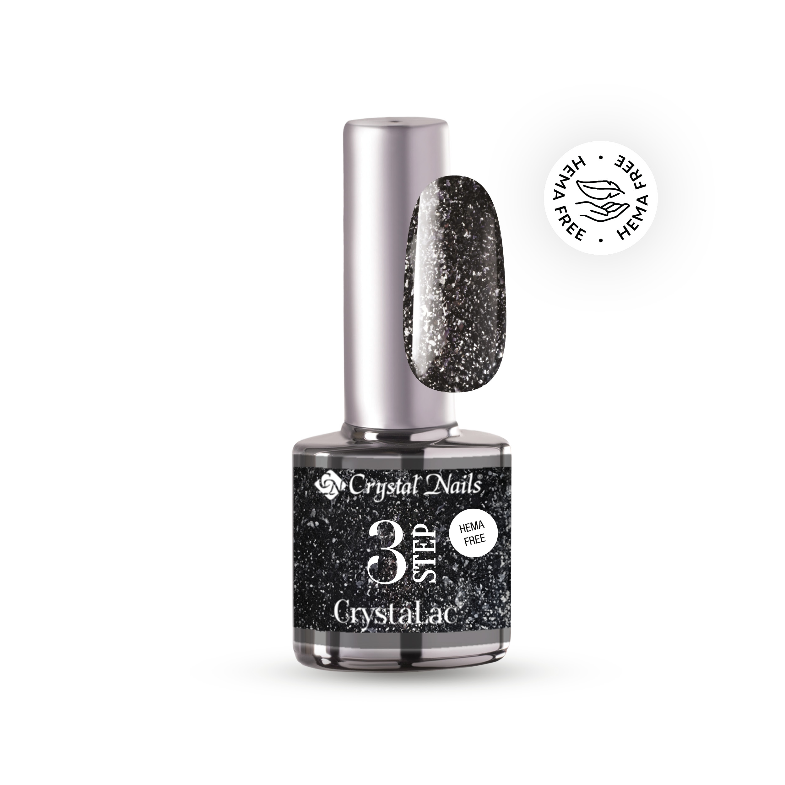 Crystal Nails - 3 STEP HEMA Free CrystaLac - HF3S FP08 (8ml) - Full Platinum